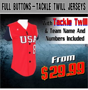 FULL BUTTONS - Softball jersey - Tackle twill