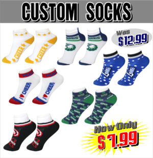 CHEERLEADING CUSTOM SOCKS AS
