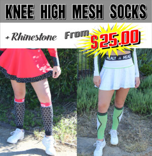 CHEERLEADING KNEE HIGH MESH SOCKS