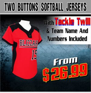 TWO BUTTONS Softball jersey - Tackle twill